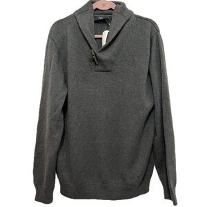 J. Crew Factory Men’s Charcoal Gray Sweater 100% Cotton NWT Size Large